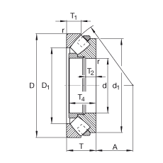 推力调心滚子轴承 292/750-E-MB, 根据 DIN 728/ISO 104 标准的主要尺寸，单向，可分离