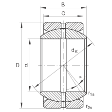 关节轴承 GE25-ZO, 根据 DIN ISO 12 240-1 标准，英制尺寸，需维护