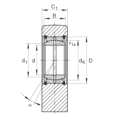 液压杆端轴承 GF60-DO, 根据 DIN ISO 12 240-4 标准，带焊接面，需维护