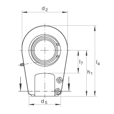 液压杆端轴承 GIHRK100-DO, 根据 DIN ISO 12 240-4 标准，带右旋螺纹夹紧装置，需维护