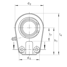 液压杆端轴承 GIHRK35-DO, 根据 DIN ISO 12 240-4 标准，带右旋螺纹夹紧装置，需维护