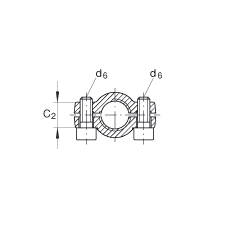 液压杆端轴承 GIHNRK12-LO, 根据 DIN ISO 12 240-4 标准，带右旋螺纹夹紧装置，需维护