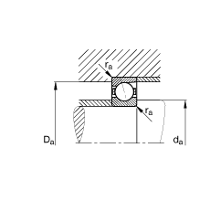 主轴轴承 B7019-E-T-P4S, 调节，成对或单元安装，接触角 α = 25°，限制公差