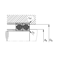 主轴轴承 HCB7232-E-T-P4S, 调节，成对或单元安装，接触角 α = 25°，陶瓷球，限制公差