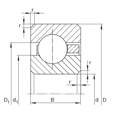 薄截面轴承 CSCC075, 深沟球轴承，类型C，运行温度 -54°C 到 +120°C