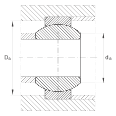 关节轴承 GE8-FO, 根据 DIN ISO 12 240-1 标准，需维护