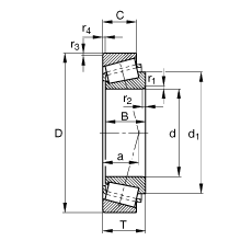 圆锥滚子轴承 K64450-64700, 英制尺寸，可分离，调节或成对