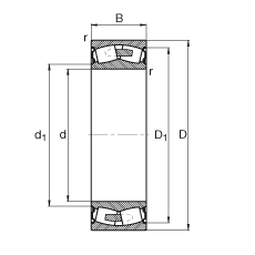 调心滚子轴承 F-803013.PRL, 两侧唇密封，用于连铸加工